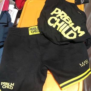 Jake Paul shorts shirt set matching boxing size medium never worn